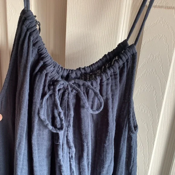 Michael Stars NWT Naomi Sleeveless Drawstring Neckline 100% cotton Maxi Dress XS - Picture 8 of 17